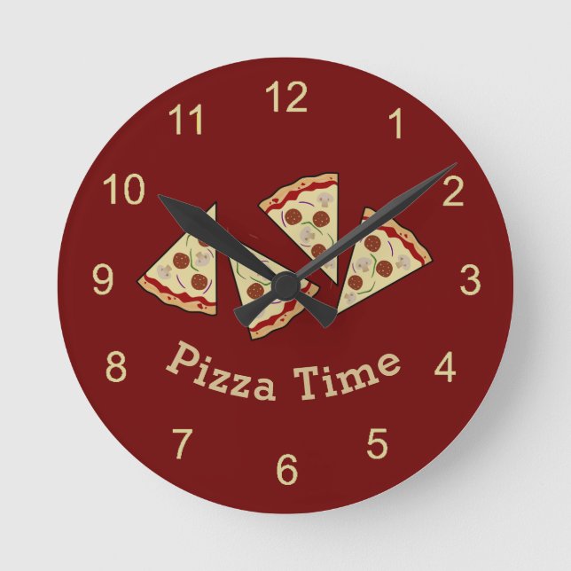 Pizza Skivor Väggur (Framsida)