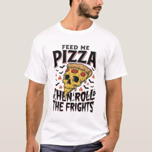 Pizza Skräck Tröja Vintage Gravyr Film Natt D