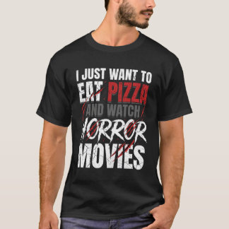 Pizza Skräckfilmer Halloween Design_1 T Shirt
