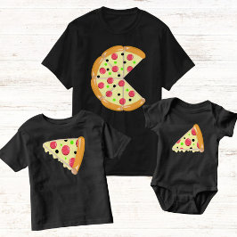 Pizza Slice Fars dag Baby Black T-Shirt