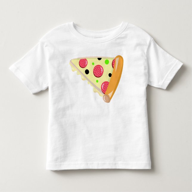 Pizza Slice Fars dag Småbarn White T-Shirt (Framsida)