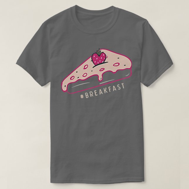 Pizza Slice Fast Food Breakfast Kärlek Shape Fruit T Shirt (Design framsida)