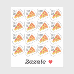 Pizza Slice Fuskdag Påminnelse Kalender Planerare Klistermärken