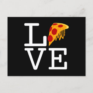 Pizza Slice Kärlek Vykort