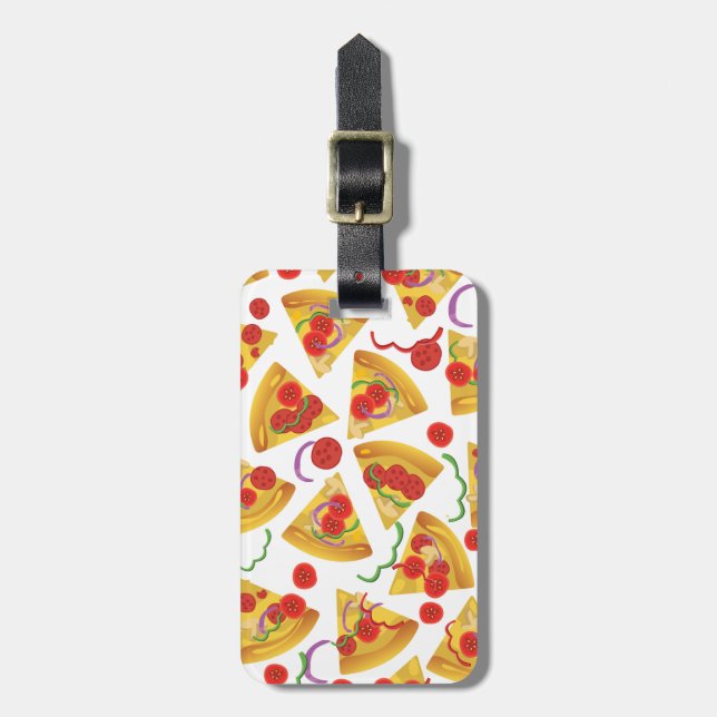 Pizza Slice Mönster Bagagebricka (Vertikal Framsida)