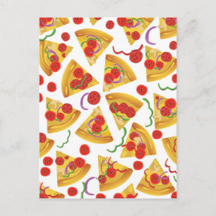 Pizza Slice Mönster Vykort
