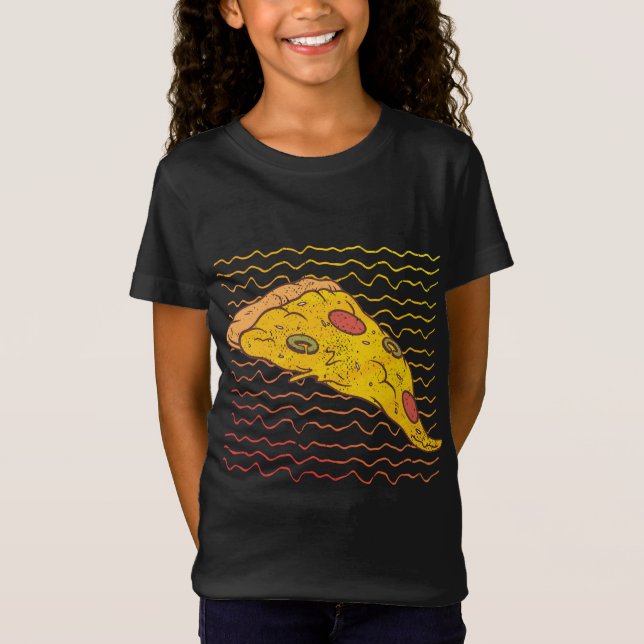 Pizza Slice Pizzahoitaliano Fast Food Älskare Foo T Shirt (Framsida)