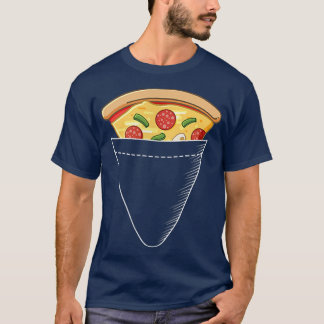 Pizza Slice Pocket Tee Coola Italy Food Älskare Te