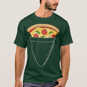 Pizza Slice Pocket Tee Coola Italy Food Älskare Te