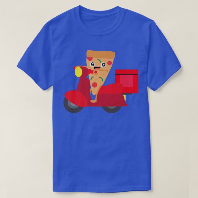 Pizza Slice Scooter Pizza Deliveryman Gift T Shirt (Design framsida)