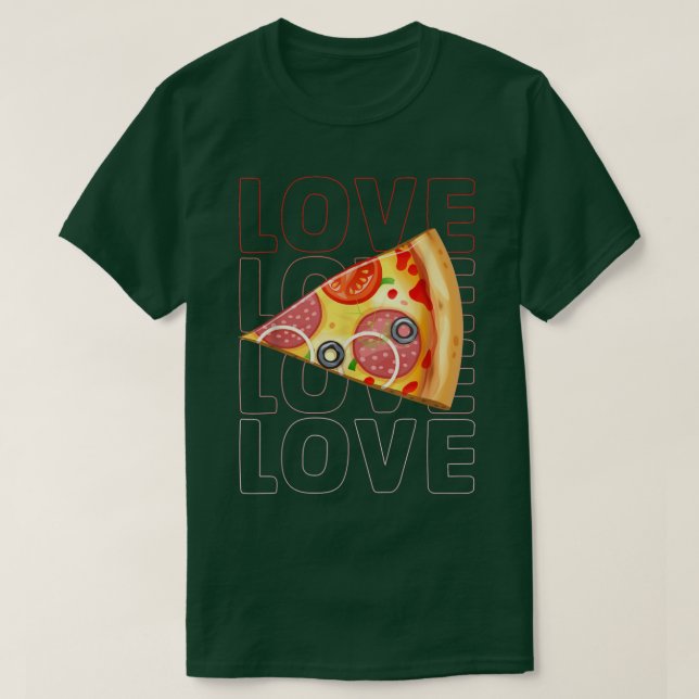 Pizza Slice Valentines Par Matching Pajamas Fo T Shirt (Design framsida)