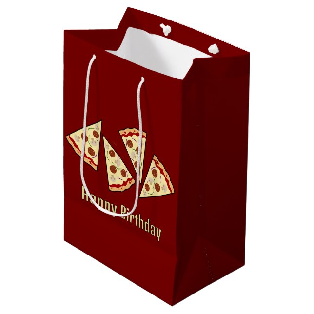 Pizza Slices design Gift-flagga (Framsidan Vinklad)