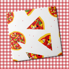 Pizza Slices Modern Pizzeria Kakelplatta