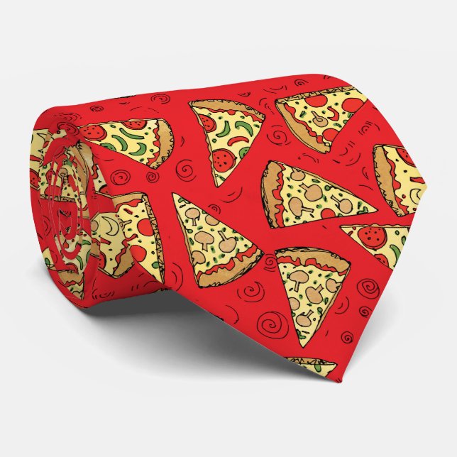Pizza Slices Red Mönster Novelty Slips (Rullad)