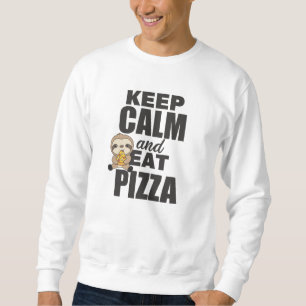 Pizza Sloth Pizza Älskare Funny Say Lång Ärmad Tröja