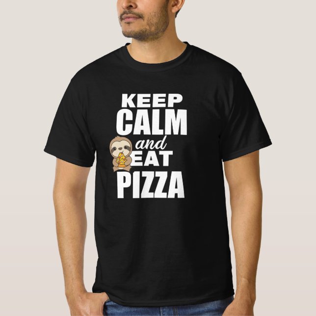 Pizza Sloth Pizza Älskare Funny Say T Shirt (Framsida)