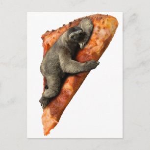 Pizza Sloth Vykort