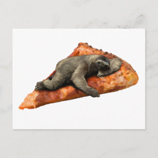 Pizza Sloth Vykort