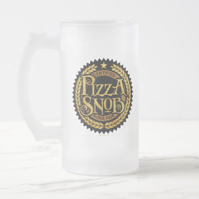 Pizza Snob - lustig pizza älskare Frostat Ölglas (Vänster)