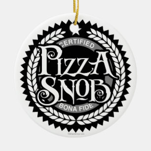 Pizza Snob - lustig pizza älskare Julgransprydnad Keramik
