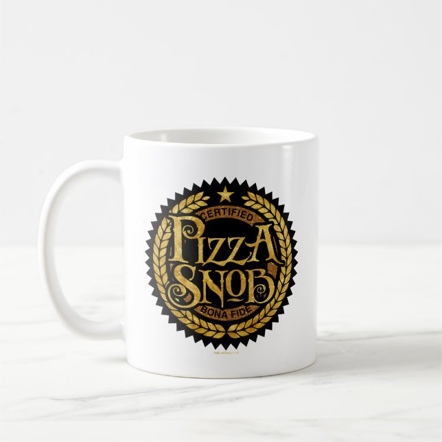 Pizza Snob - lustig pizza älskare Kaffemugg (Vänster)