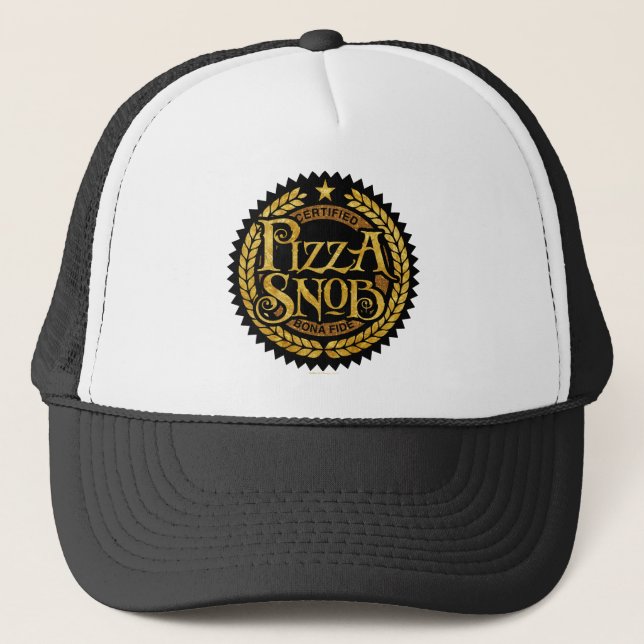 Pizza Snob - lustig pizza älskare Keps (Framsida)
