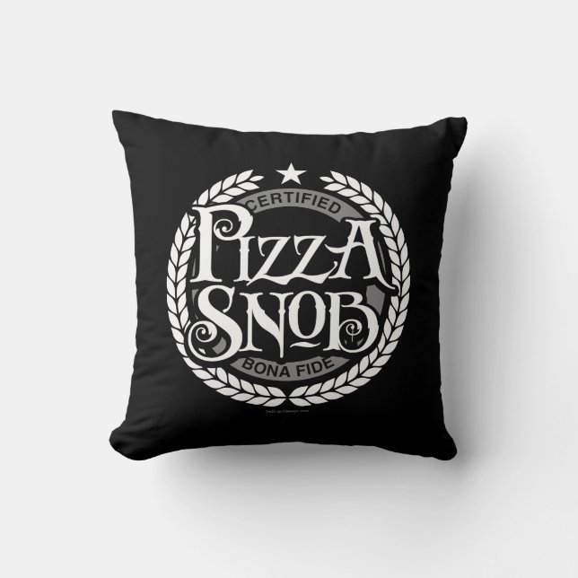 Pizza Snob - lustig pizza älskare Kudde (Framsida)