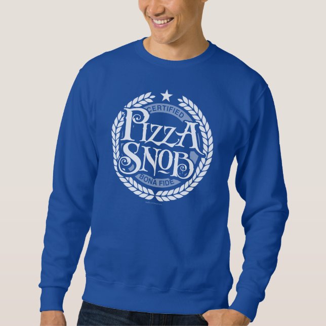 Pizza Snob - lustig pizza älskare Lång Ärmad Tröja (Framsida)