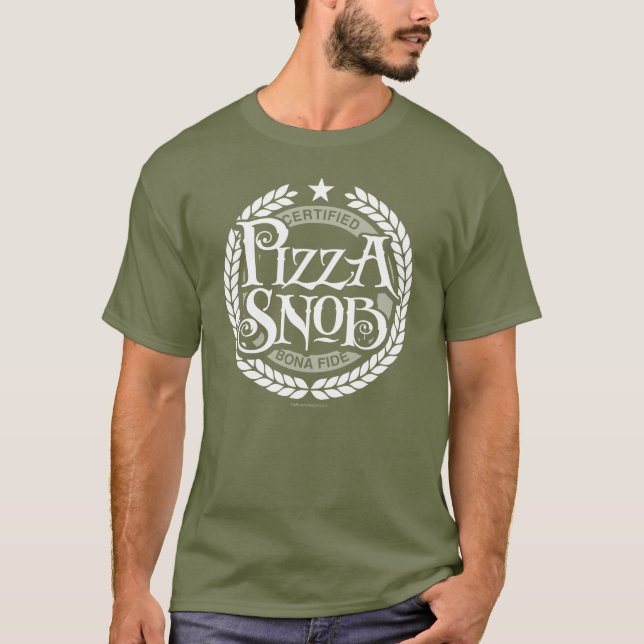 Pizza Snob - lustig pizza älskare T Shirt (Framsida)