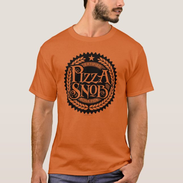 Pizza Snob - lustig pizza älskare T Shirt (Framsida)