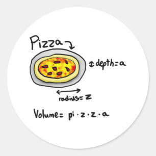 Pizza Solved Runt Klistermärke