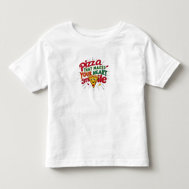 Pizza som gör din hjärt-mil-T-Shirt | Roligt T Shirt (Framsida)