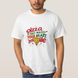 Pizza som gör din hjärt-mil-T-Shirt | Roligt T Shirt