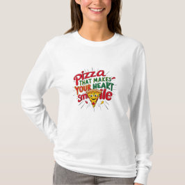 Pizza som gör din hjärt-mil-T-Shirt | Roligt T Shirt