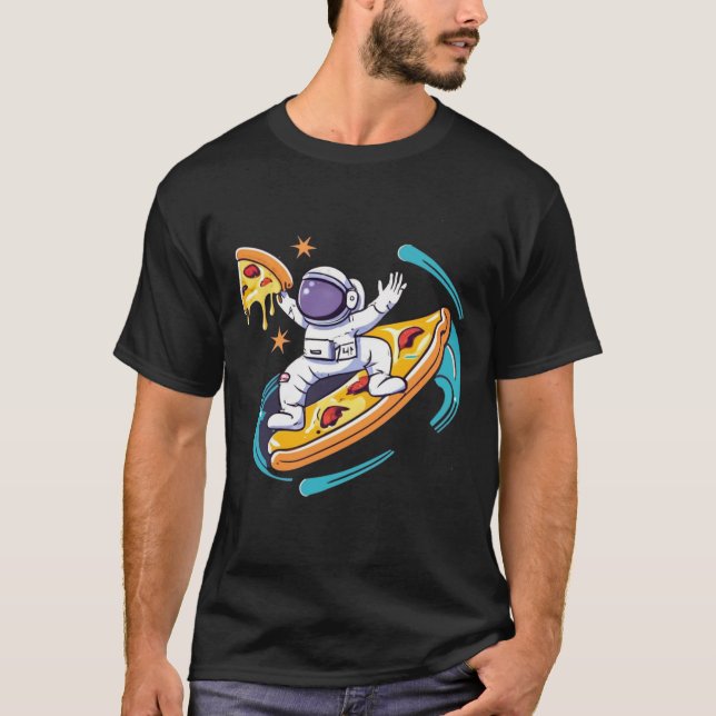 pizza space är kärlek t shirt (Framsida)