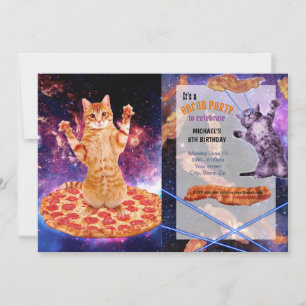 Pizza space cat inbjudningar