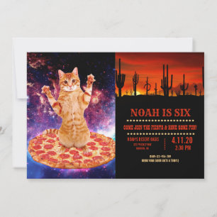 Pizza space cat inbjudningar