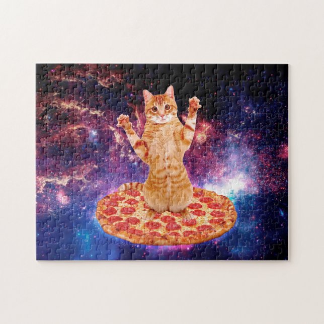 Pizza space cat pussel (Horisontell)
