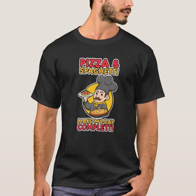 Pizza Spaghetti Problems Forgetti Italienska livsm T Shirt (Framsida)
