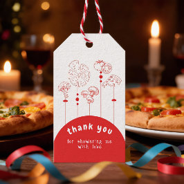 Pizza Special Delivery Baby Shower Presentetikett