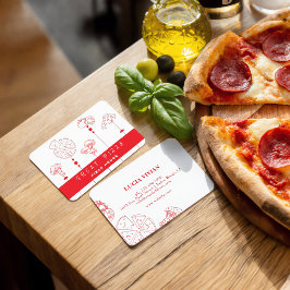 Pizza Specialleverans Affärskort Visitkort