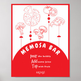 Pizza Speciell Delivery Memosa Pub-tecken Poster