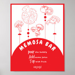 Pizza Speciell Delivery Memosa Pub-tecken Poster