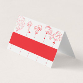 Pizza Speciellt leveranskort, tomt platskort Kort