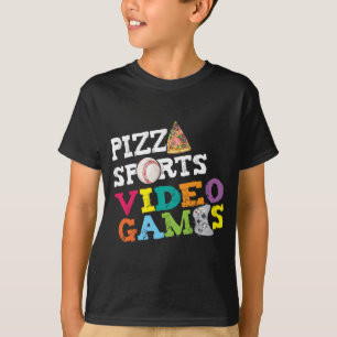 Pizza Sports Video Gamer Food Sports L T Shirt