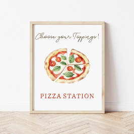 Pizza Station Anpassad Bordsskylt