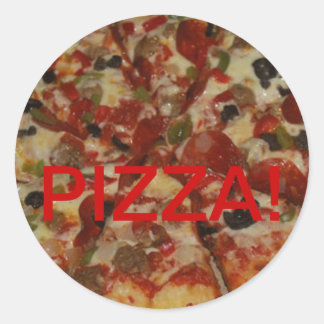 Pizza Sticker . . . Yum Runt Klistermärke