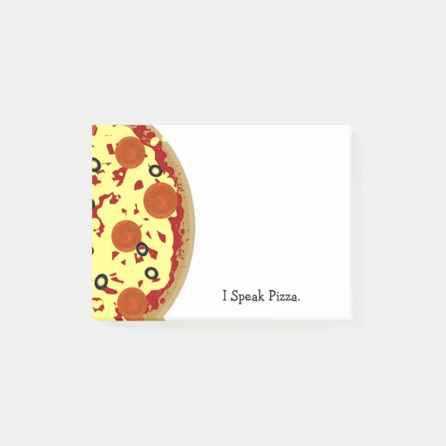 Pizza Sticky Notes Post-it Block (Framsida)