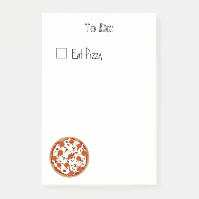 Pizza Sticky Notes Post-it Block (Framsida)
