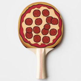 Pizza stiger ombord pingen Pong paddlar Pingisracket